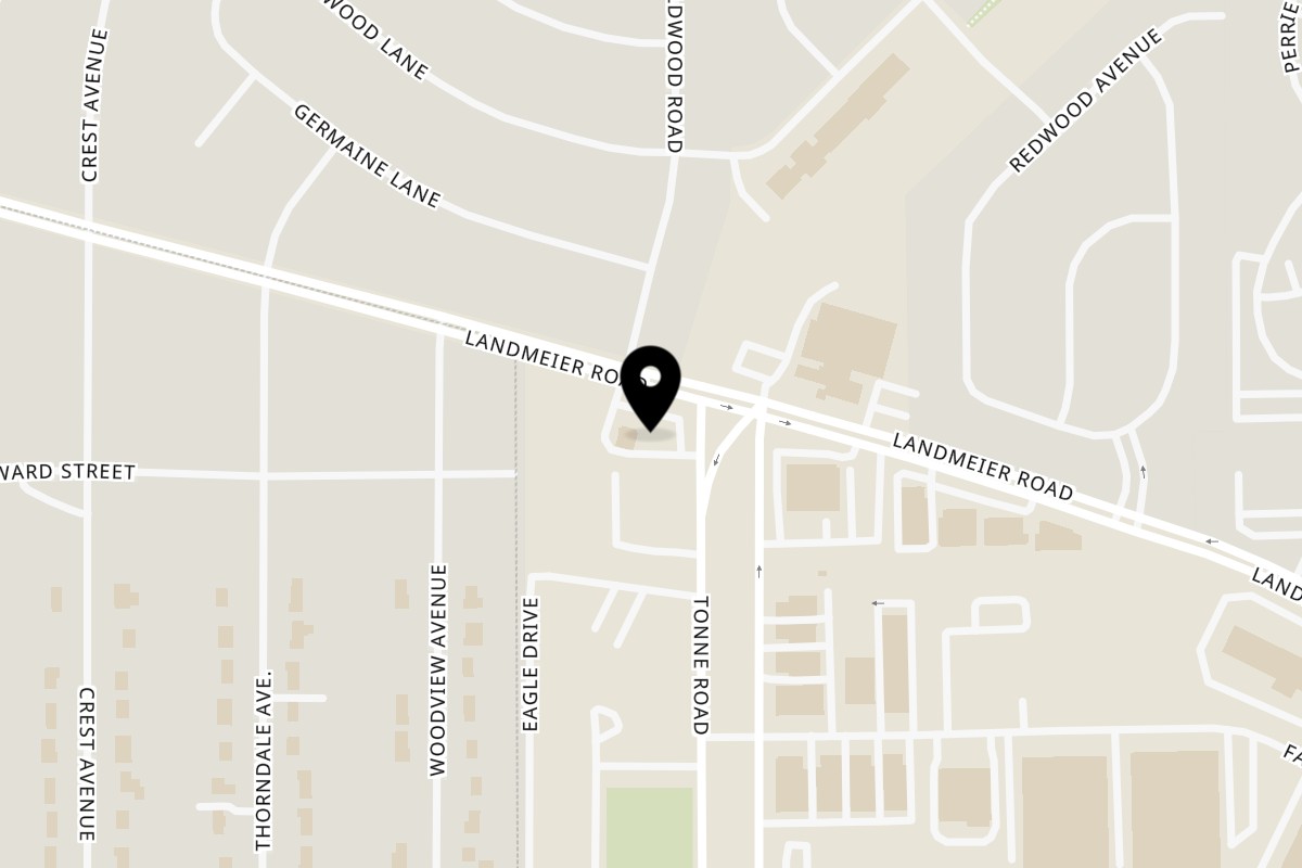 Map showing the location of Cubano Bros Elk Grove on 571 Landmeier Rd in Elk Grove Village